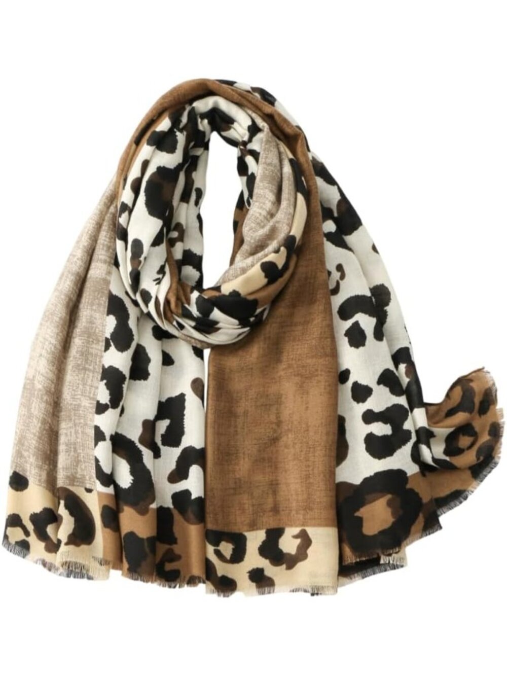 Lightweight Floral Boho Scarf for Women | Fringed Shawl for Fall & Winter